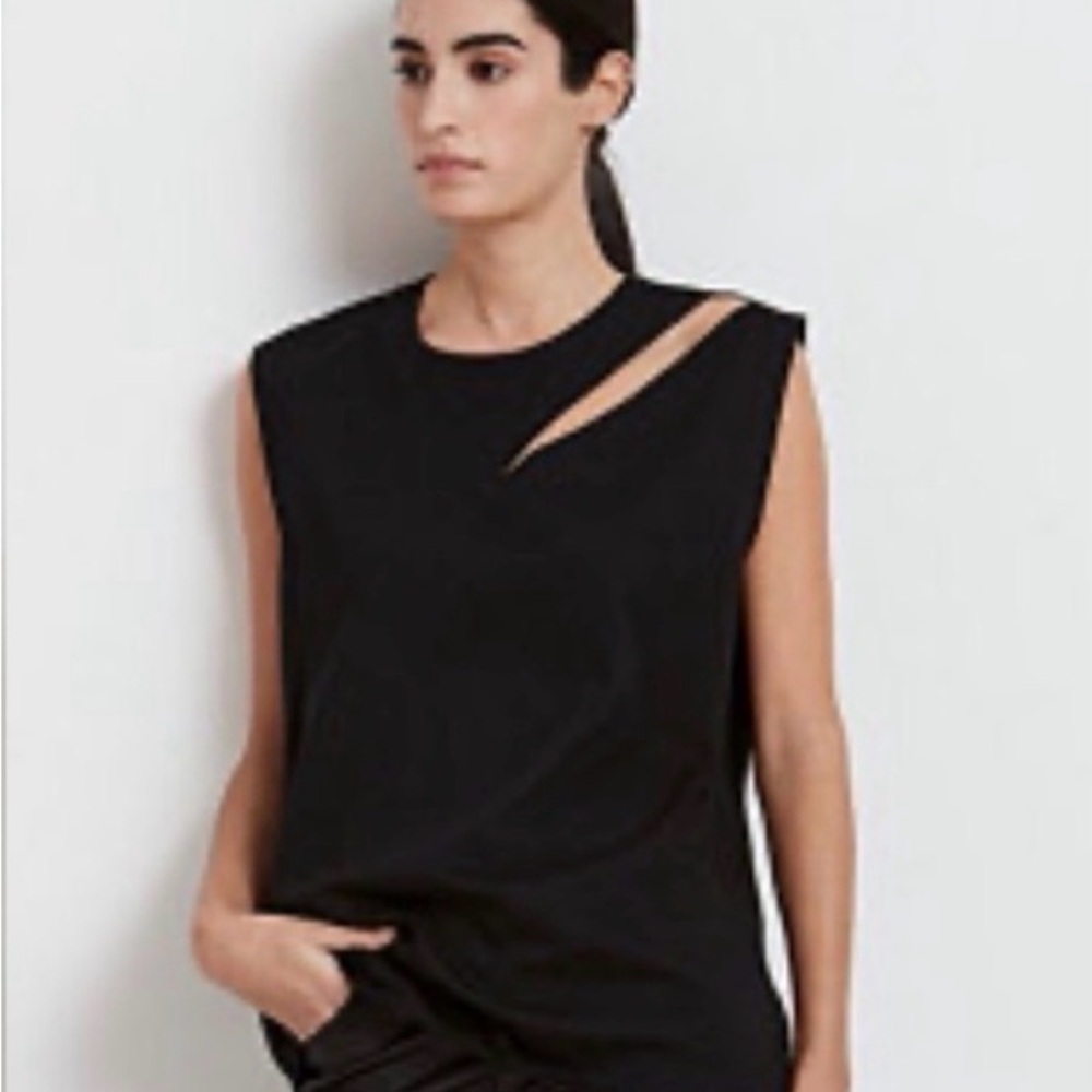 MARELLA Black Cutout Women's Muscle Tee